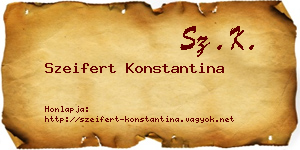 Szeifert Konstantina névjegykártya